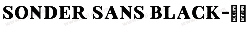 Sonder Sans Black字体转换